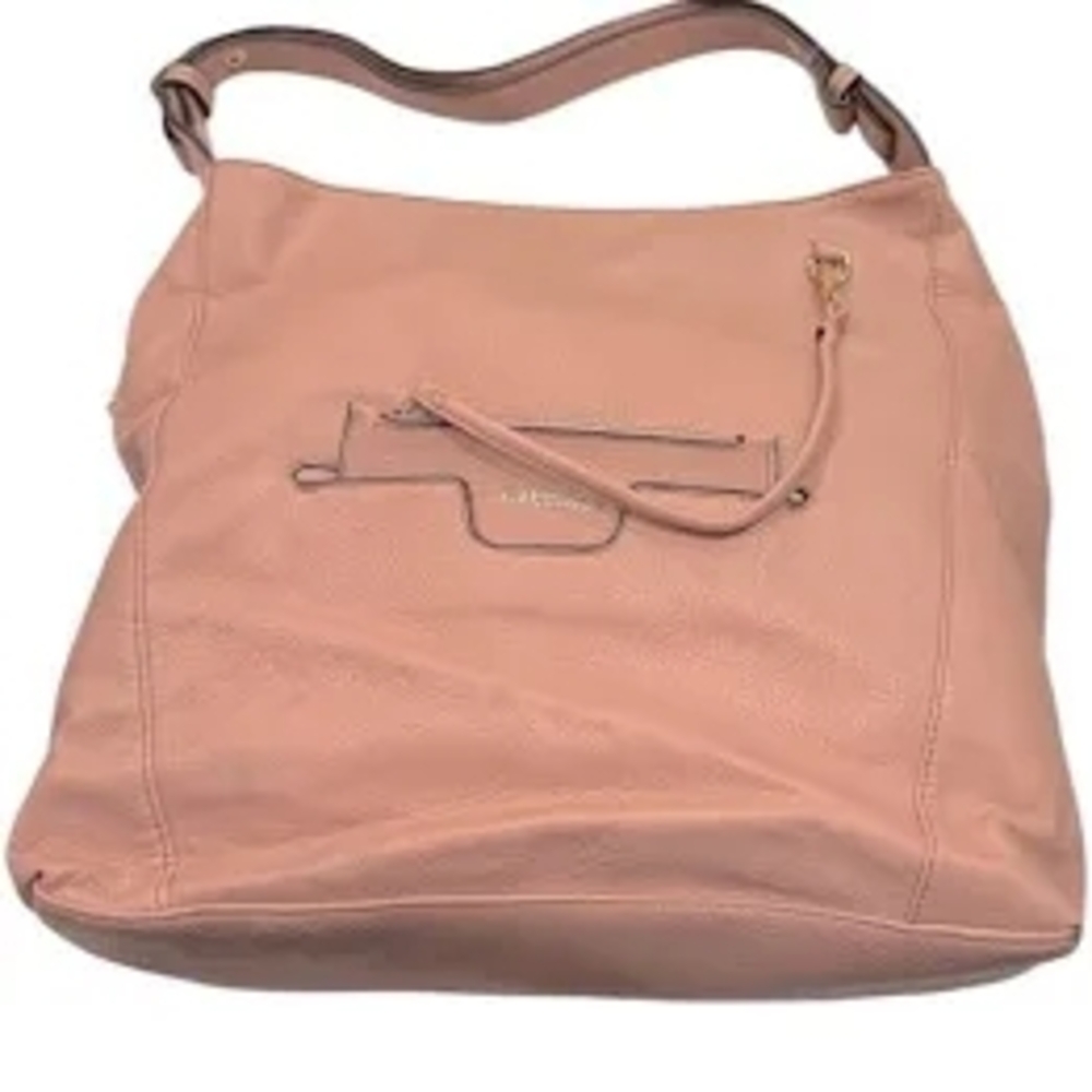 Gussaci Elegant Pink Leather Shoulder Bag
